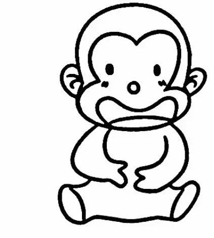 儿童画猴子 儿童画猴子涂色