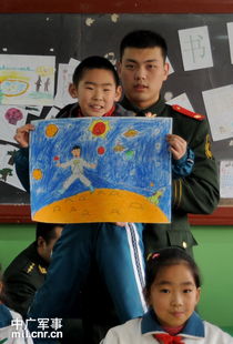 边防军人儿童画 边防军人的画