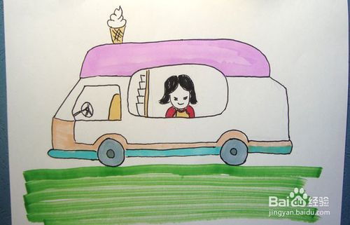 冰淇淋车简笔画 冰淇淋车简笔画图片