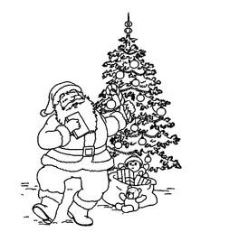 圣诞树简笔画圣诞老人 圣诞树和老人简笔画