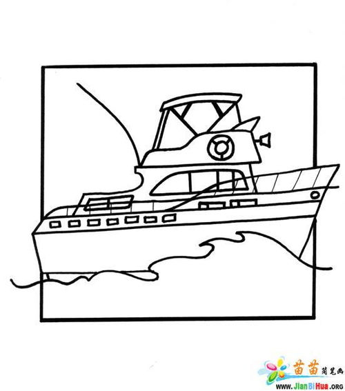 小船简笔画图片 海上小船简笔画图片