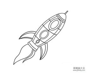 宇宙飞船的简笔画 宇宙飞船的简笔画图片