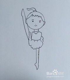 跳芭蕾舞的女孩简笔画 跳芭蕾舞的女孩简笔画简单又漂亮