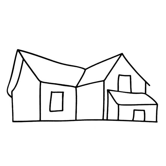 画房子简笔画 画房子简笔画幼儿园彩色