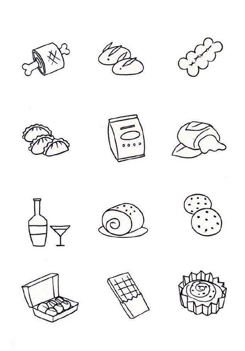 100种食物简笔画 100种食物简笔画步骤图带颜色