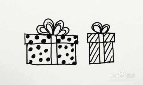 礼物盒简笔画 礼物盒简笔画彩色可爱
