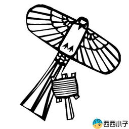 北京沙燕风筝简笔画图片