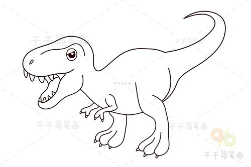 画恐龙简笔画儿童 儿童简笔画恐龙