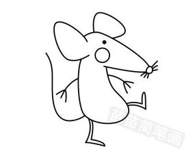 简笔画老鼠的画法 老鼠怎么画简笔画7加2