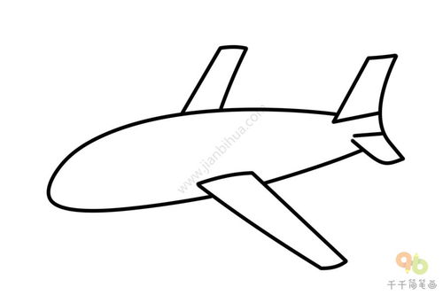 飞机画画图片儿童画 儿童绘画飞机