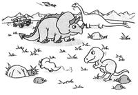 恐龙乐园简笔画 恐龙乐园简笔画简单