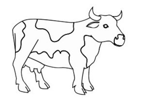 牛怎么画简笔画儿童 儿童简笔画的牛怎么画