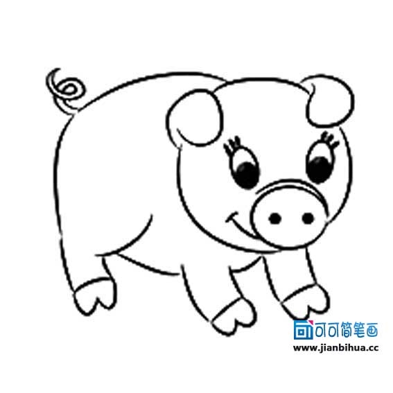 猪的画法简笔画 怎样画猪简单又好看