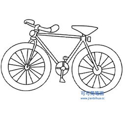 自行车简笔画 儿童简笔画 儿童自行车简笔画儿童简笔画
