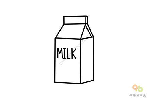 牛奶简笔画 牛奶简笔画图片带颜色