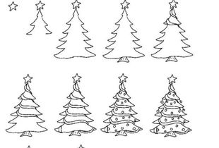 漂亮的圣诞树怎么画 漂亮的圣诞树怎么画超级简单