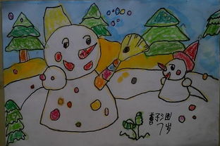 雪人儿童画 雪人儿童画大全带颜色