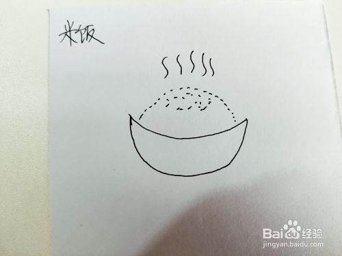 米饭简笔画图片 五色糯米饭简笔画图片