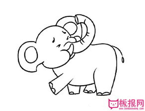 简笔画大象 简笔画大象简单可爱