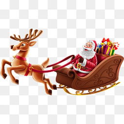 圣诞老人坐雪橇简笔画 圣诞老爷爷雪橇简笔画