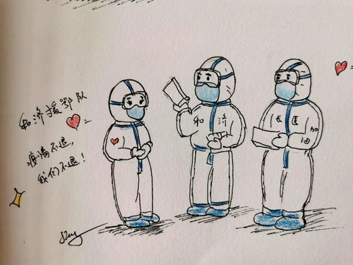 抗疫英雄的简笔画卡通图片