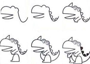 小恐龙怎么画 大恐龙怎么画简笔画