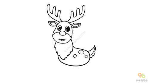圣诞鹿的简笔画 圣诞鹿的简笔画图片大全