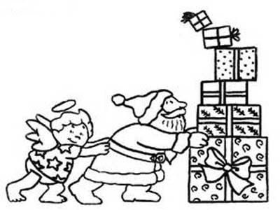 儿童简笔画圣诞老人 儿童简笔画圣诞老人麋鹿场景