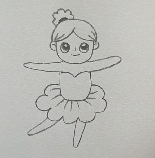 芭蕾女孩简笔画 芭蕾女孩简笔画卡通图片