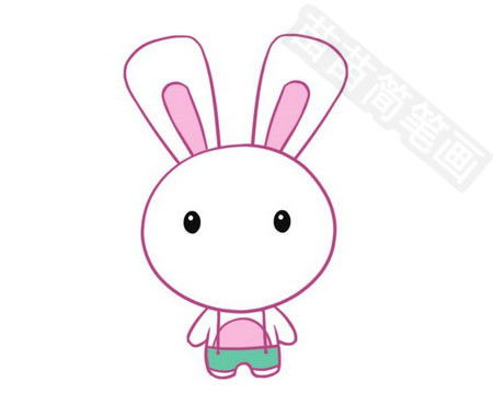 兔子简笔画彩色可爱兔子简笔画彩色可爱卡通