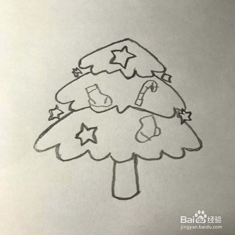 圣诞树画法简笔画 画圣诞树简笔画步骤