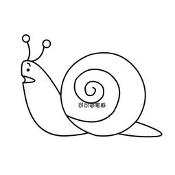 儿童画蜗牛的简单画法 蜗牛画法儿童画图片