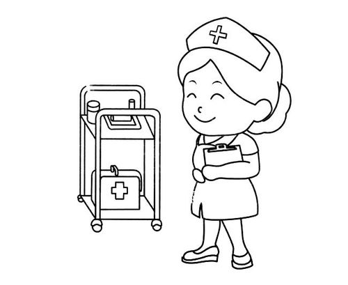 穿防护服护士简笔画图片