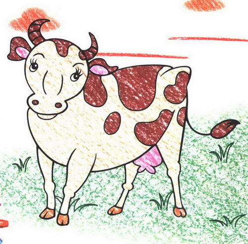 奶牛简笔画图片 奶牛简笔画图片带颜色