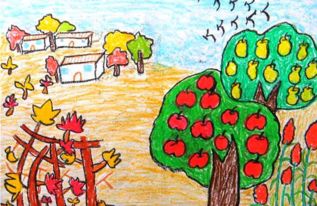 秋天的景色儿童画 秋天的景色儿童画简单