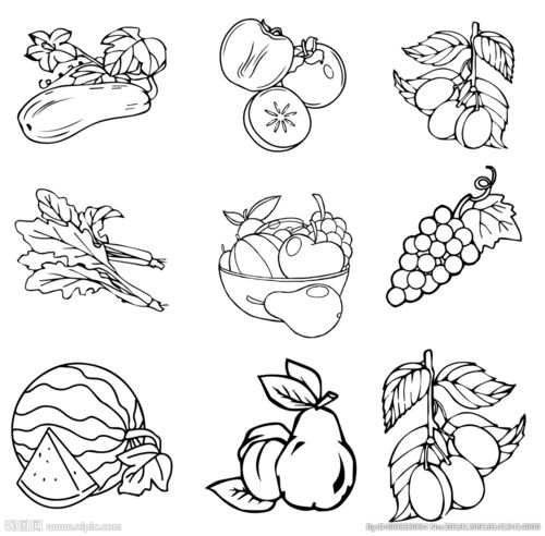 简笔画水果蔬菜 简笔画水果蔬菜组合图