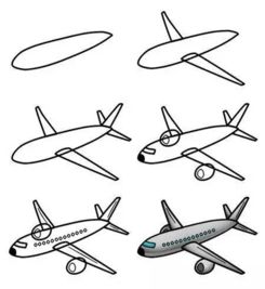 飞机简笔画简单又漂亮 飞机画简笔画