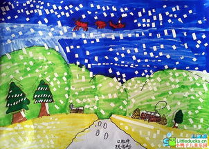 儿童雪景画作品 儿童雪景画作品介绍怎么写