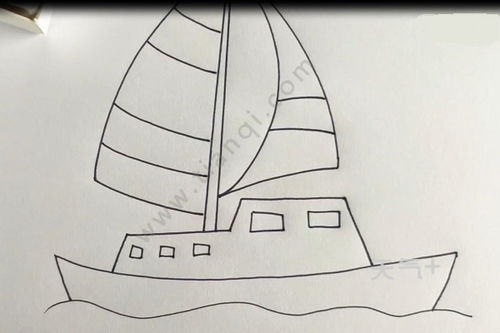 帆船简笔画带颜色 帆船简笔画带颜色漂亮