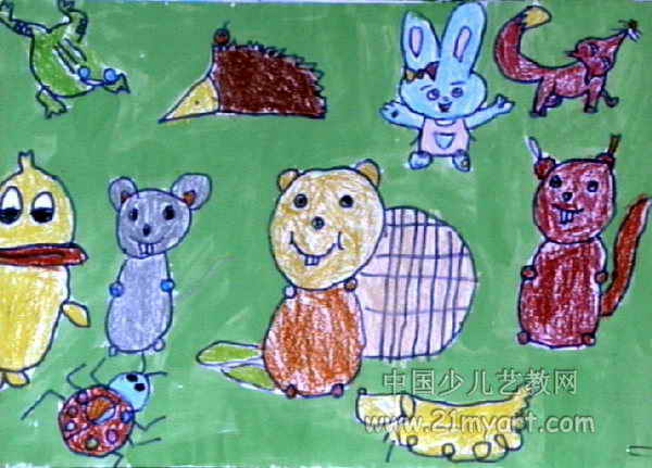儿童画小动物 儿童绘画动物