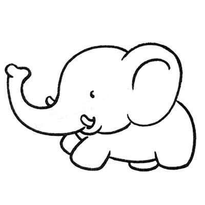大象图片简笔画 手绘大象图片简笔画
