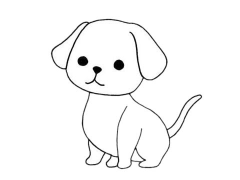 小狗简笔画 简单图片