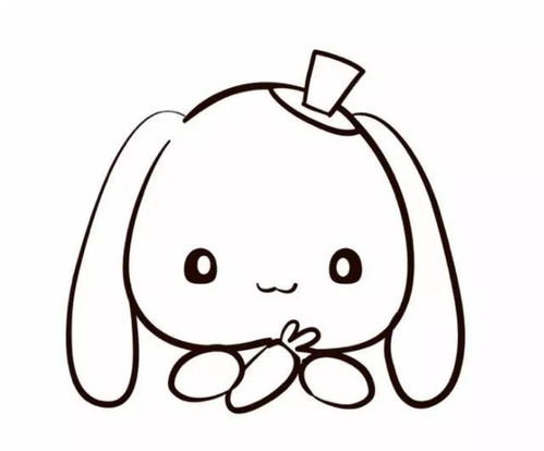 可爱的小白兔简笔画图片及步骤图解教程简笔画可爱小兔子的画法涂色小