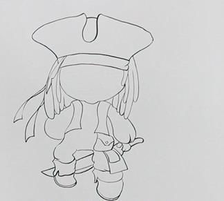 船长简笔画 海盗船长简笔画