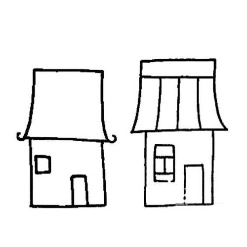 儿童房子简笔画 简单幼儿学画画房子
