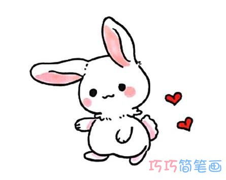小白兔简笔画彩色 小白兔简笔画彩色可爱涂色