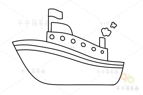 船简笔画画法图片