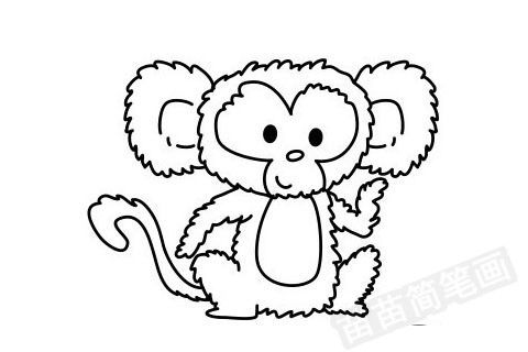 猴子头简笔画 猴子头像简笔画可爱