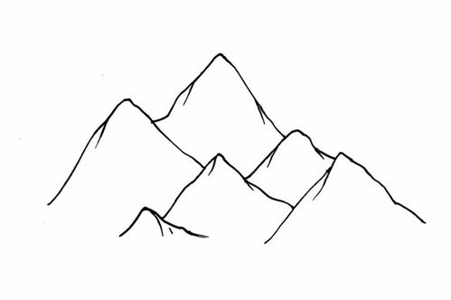 黄山的简单画法图片