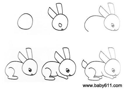 兔子简笔画 儿童简笔画 画兔子简笔画